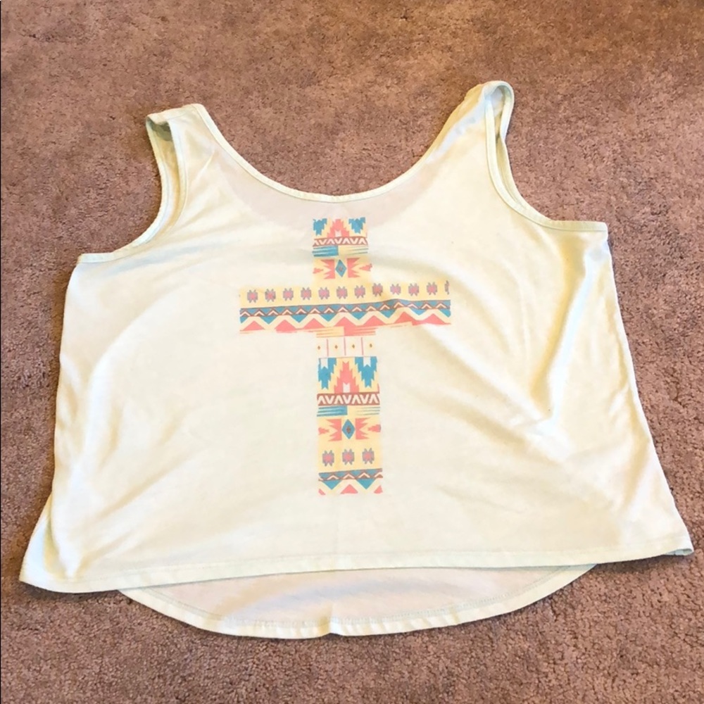 Light blue tank w/ cross